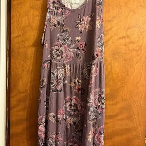 Maurices Floral Midi Dress - Purple and Pink